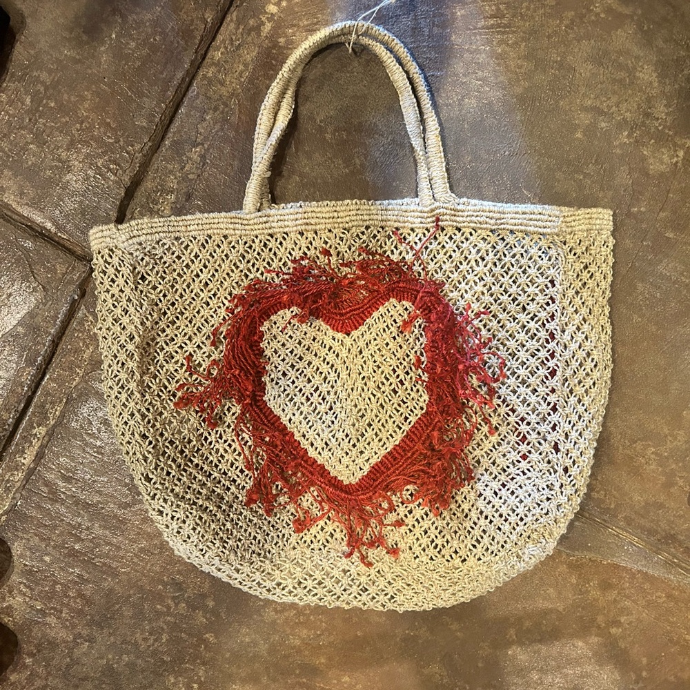 The Jackson’s LOVE  jute tote bag NWOT never used